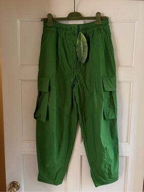 Farm Rio Green Cargo Jogger Pants